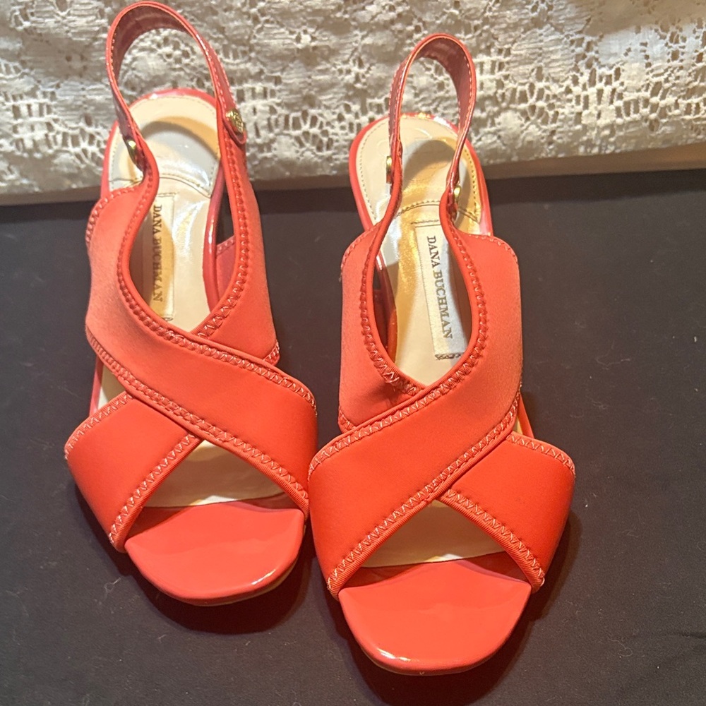 Dana Buchman Red Slingback Heels